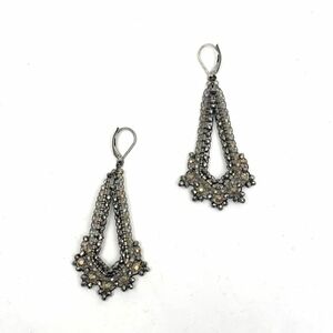 MILLIANNA NOLA Silver Crystal Chandelier Earrings